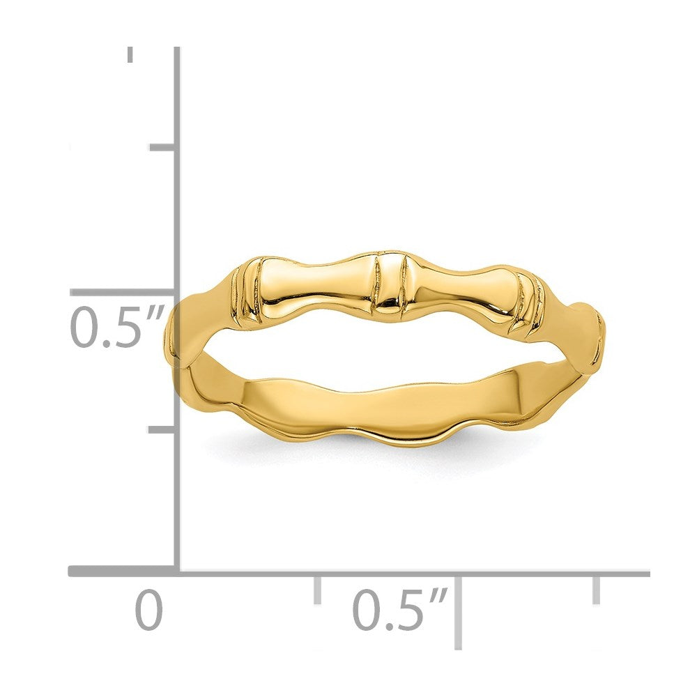 14k Polished Bamboo Band