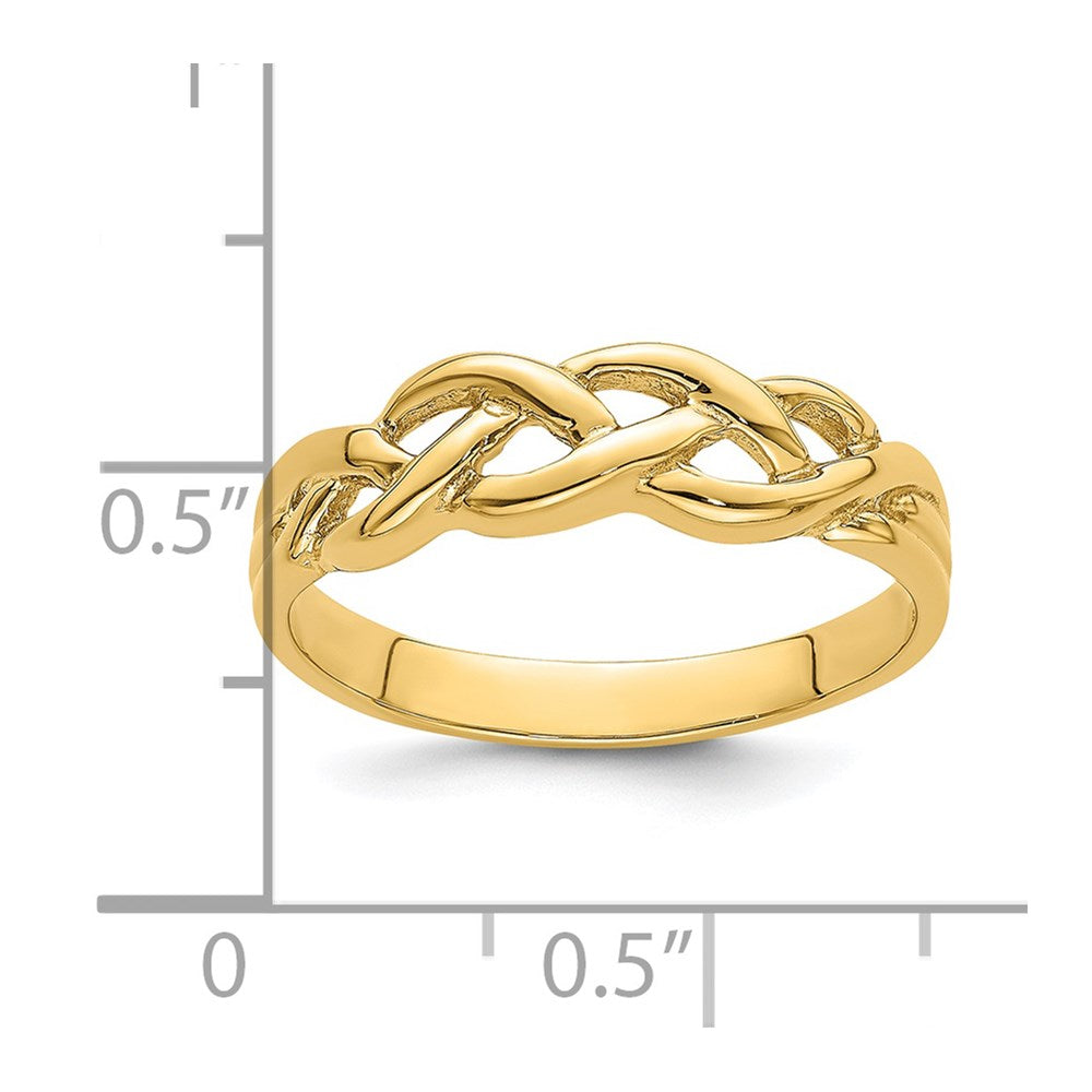 14k Polished Braided Ring