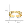 Gold Polished Heart Toe Ring