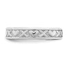 14K White Gold Small X and Hearts Adjustable Toe Ring