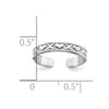 Gold Polished Heart Toe Ring