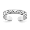 Gold Polished Heart Toe Ring