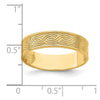 14k Wave Engraved Thumb Ring (size 9)
