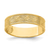 14k Wave Engraved Thumb Ring (size 9)