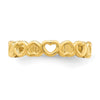 14k Polished Hearts Toe Ring