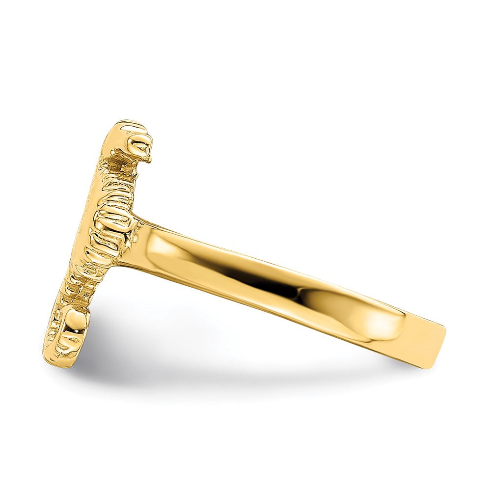 14K Adjustable Seahorse Toe Ring