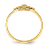 14k Polished Cross In Circle Ring