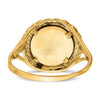 14k Angel Coin with Rope Frame Ring