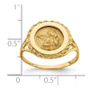 14k Angel Coin with Rope Frame Ring