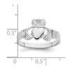 14k White Gold Claddagh Ring