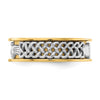 14k Two-tone Mens Claddagh Band