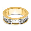 14k Two-tone Mens Claddagh Band