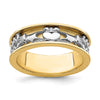 14k Two-tone Mens Claddagh Band