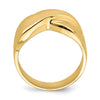 14K Polished X Dome Ring