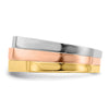 14k Tri-Color Triple Peaked Top Ring