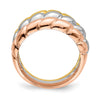 14k Tri-Color Triple Shrimp Band