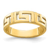 14k Cut-out Greek Key Band with Tapered Shank Ring