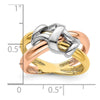14k Tri-Color Polished Woven Band