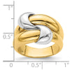14K Two-Tone Polished Knot Dome Ring