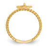14k Dangle Filigree Heart Ring