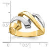 14k Two-Tone Twisted Wave Ring