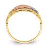 14k Two-Tone with White Rhodium Two Elephants Ring