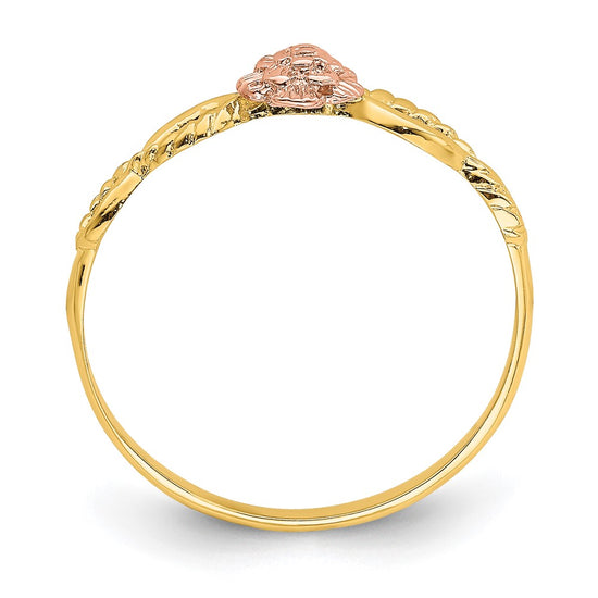 14k Two-Tone Flower Ring