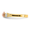 14k Two-Tone with White Rhodium Flower Ring
