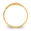 14k Two-Tone Polished Hearts Ring