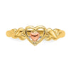14k Two-Tone Polished Hearts Ring