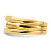 14k Polished Three Ridged Dome Ring