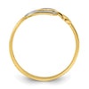 14k and White Rhodium Heart and Key Ring
