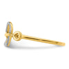 14k and White Rhodium Heart and Key Ring