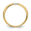 14K and White Rhodium CZ Heart Ring