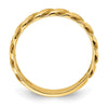 14k Polished 4mm Curb Link Ring Size 10