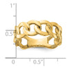 Gold Polished Curb Link Rings