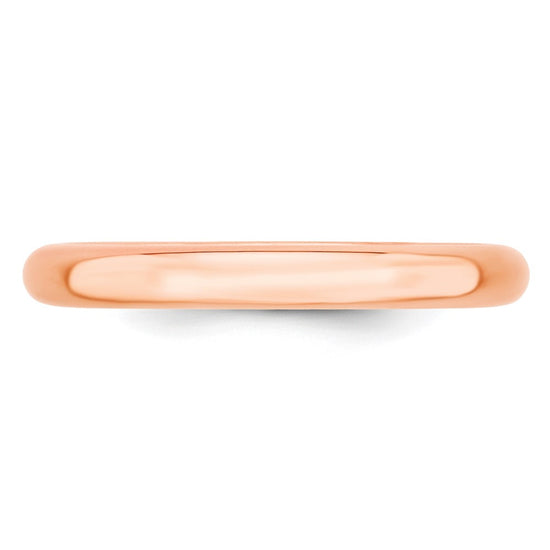 14KR 3mm Standard Comfort Fit Wedding Band Size 7