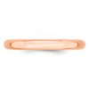 14KR 3mm Standard Comfort Fit Wedding Band Size 7