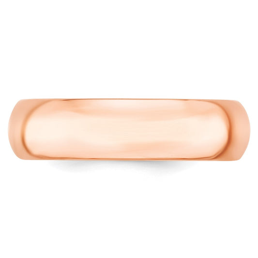 14k Rose Gold 6mm Comfort-Fit Band