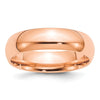 14k Rose Gold 6mm Comfort-Fit Band