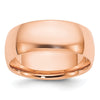 14K rose gold 7mm LTW Comfort Fit Band Size 12