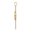 14k Polished Cross with St. Christopher Medal Pendant