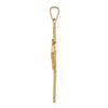 14k Polished Cross with St. Jude Thaddeus Medal Pendant