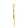 14k Polished Cross with St. Michael Medal Pendant