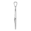 14k White Gold Polished and Satin Solid Saint Jude Thaddeus Medal Round Pendant