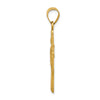 14k Polished and Satin Hollow Four-Way Religious Medal Pendant