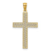 14k Diamond-cut Filigree Cross Pendant