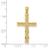 14k Diamond-cut Filigree Cross Pendant