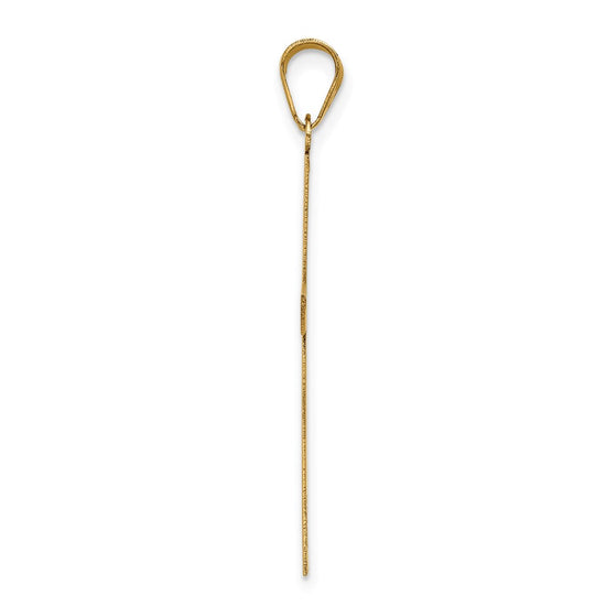 Gold Polished Latin Cross Pendant