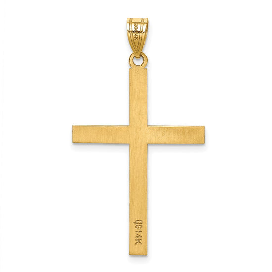 Gold Polished Latin Cross Pendant